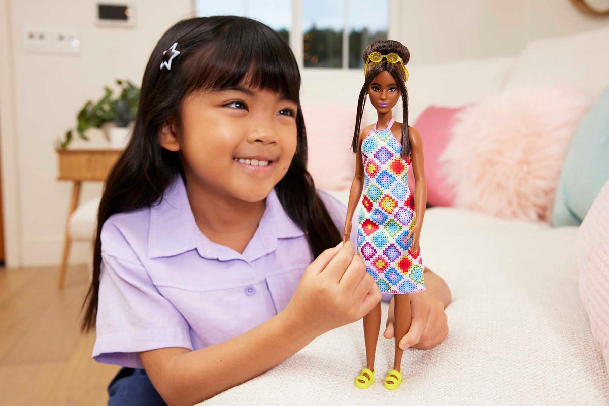 Barbie Fashionistas Crochet Halter Dress Doll