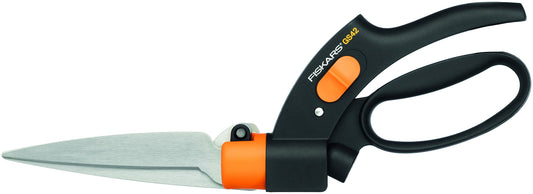 Fiskars Servo-System Grass Shears with stainless steel blades and ergonomic handles for comfortable use