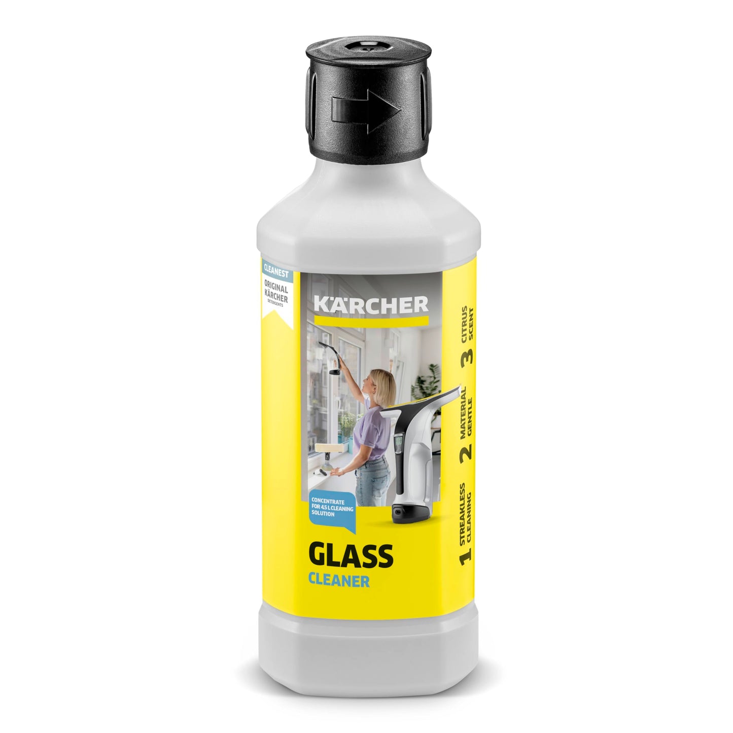 Kärcher Glass Cleaner Concentrate RM 500, 500 ml, White bottle with liquid inside