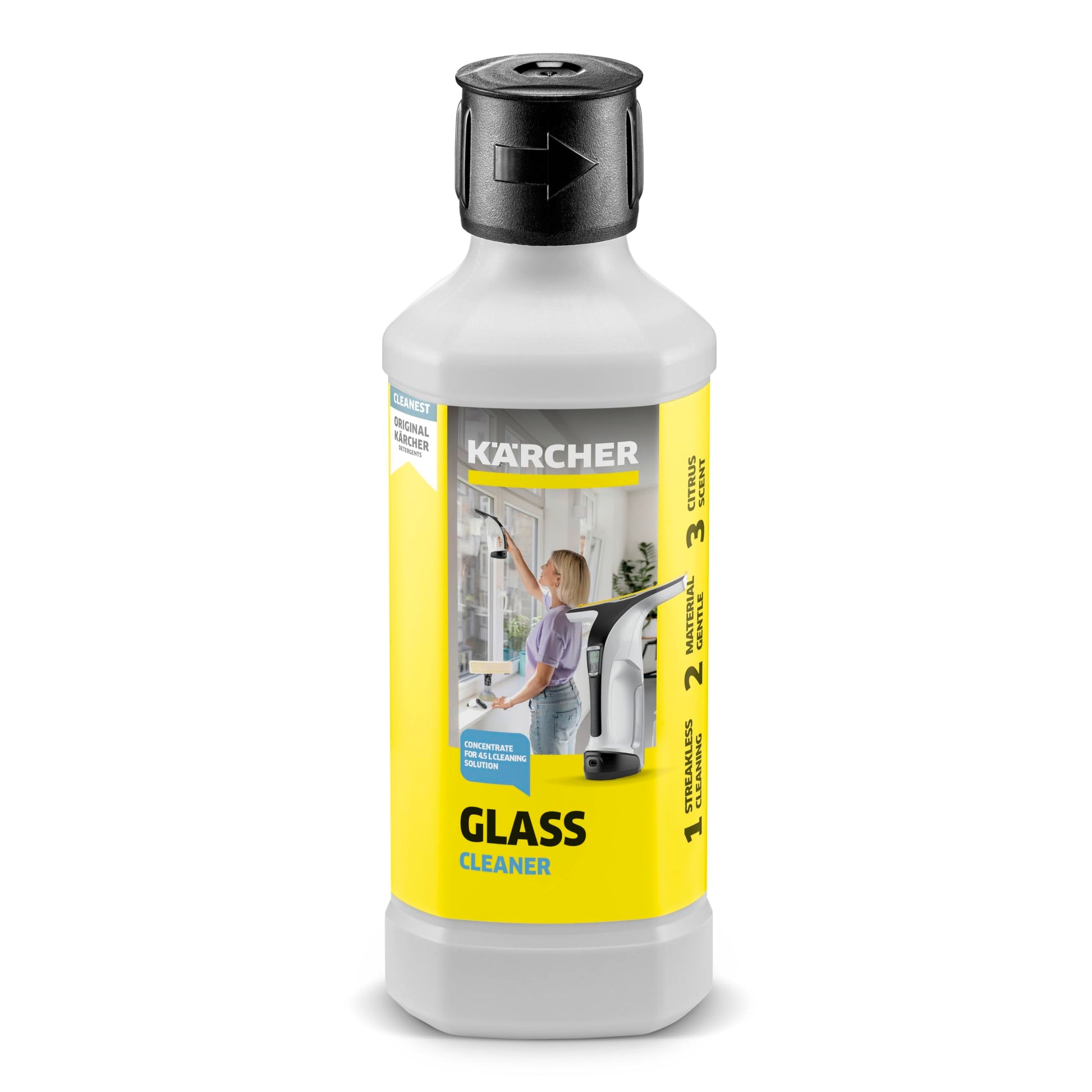 Kärcher Glass Cleaner Concentrate RM 500, 500 ml, White bottle with liquid inside