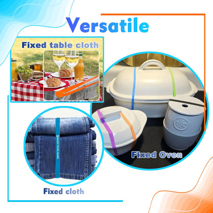 Tailoreadily 6 Pack Multicolor Towel Bands for Beach and Pool