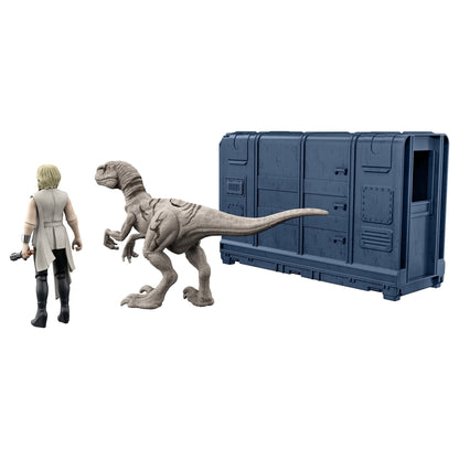 Mattel Jurassic World Cage and Furious Dinosaur Set with Exclusive Soyona Figure