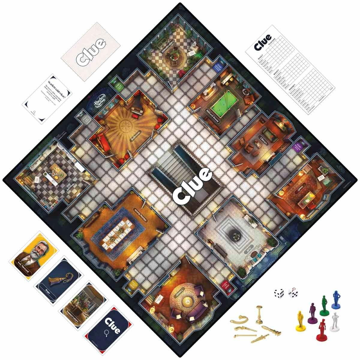 Hasbro Gaming Cluedo Board Game for Detective Mystery