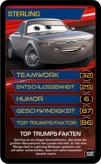 Winning Moves Disney Cars 3 Top Trumps Card Game