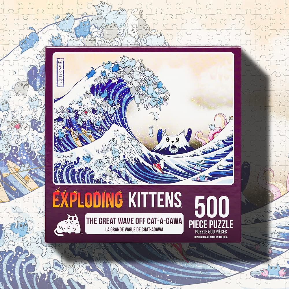 Exploding Kittens Jigsaw Puzzle Bundle with Slothness of Memory