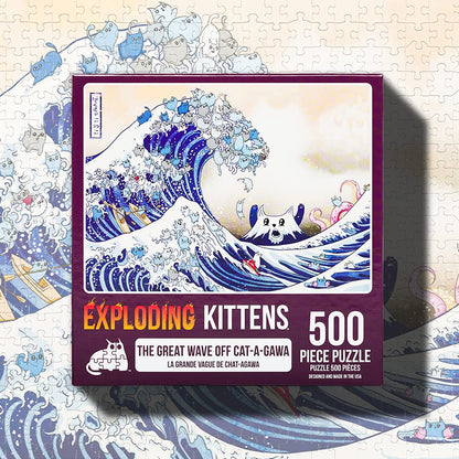 Exploding Kittens Jigsaw Puzzle Bundle with Slothness of Memory