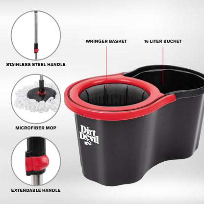 Dirt Devil Mop System with Wringer and 16L Bucket