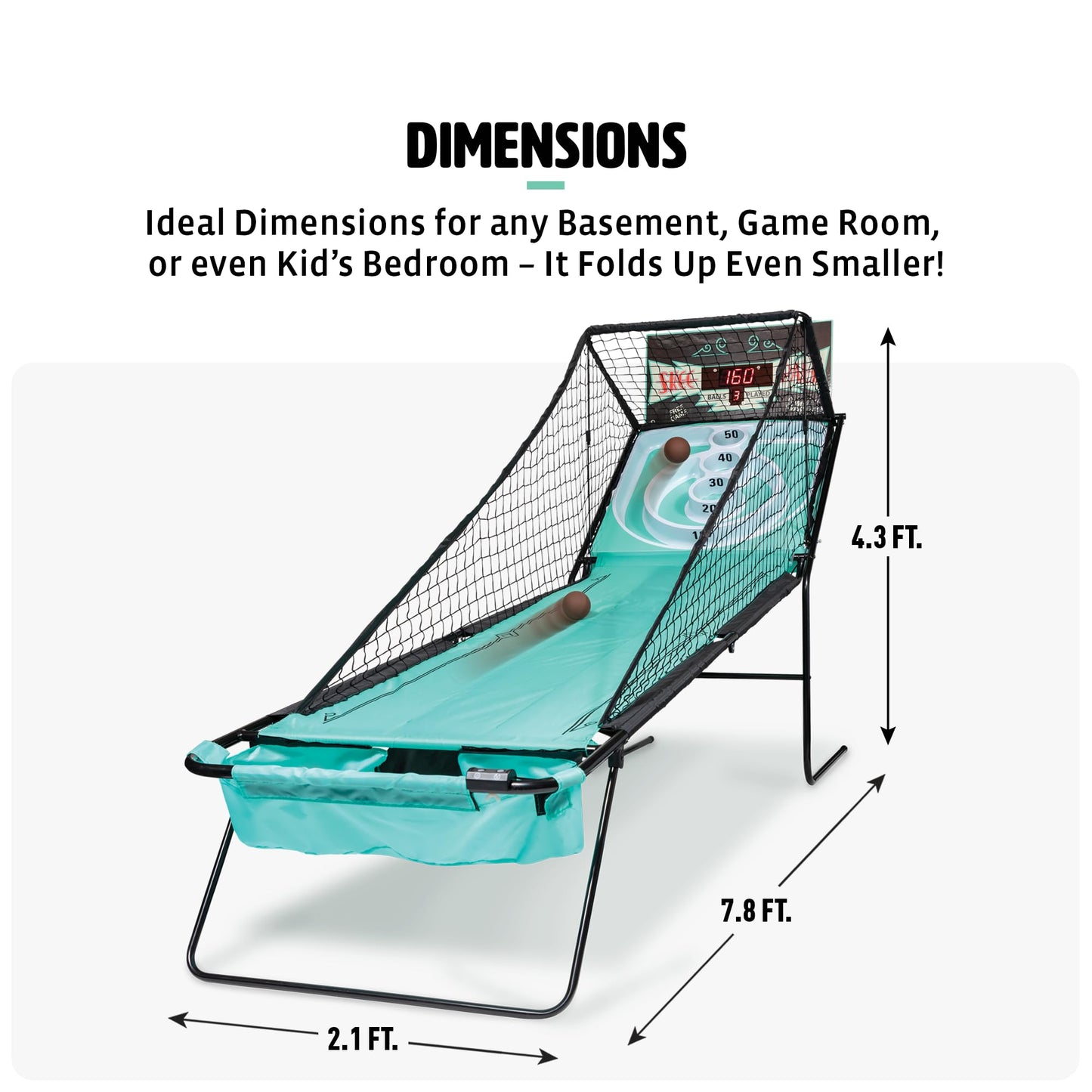EastPoint Sports Steel Frame Skee-Ball Game with Electronic Scoring