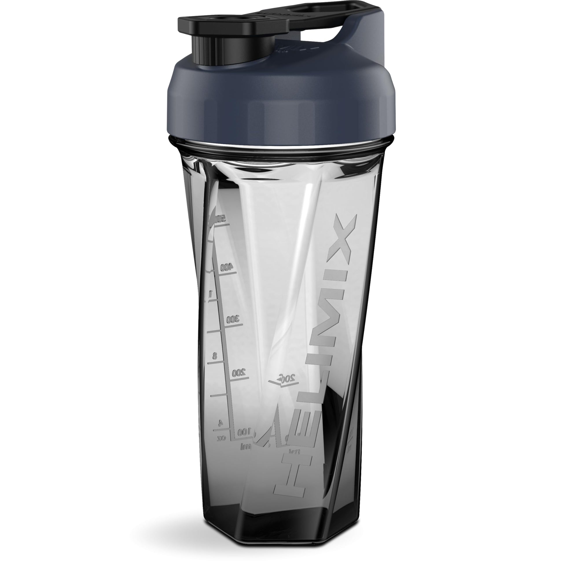 Helimix 2.0 Vortex Blender Shaker Bottle in midnight color, perfect for mixing supplements and drinks