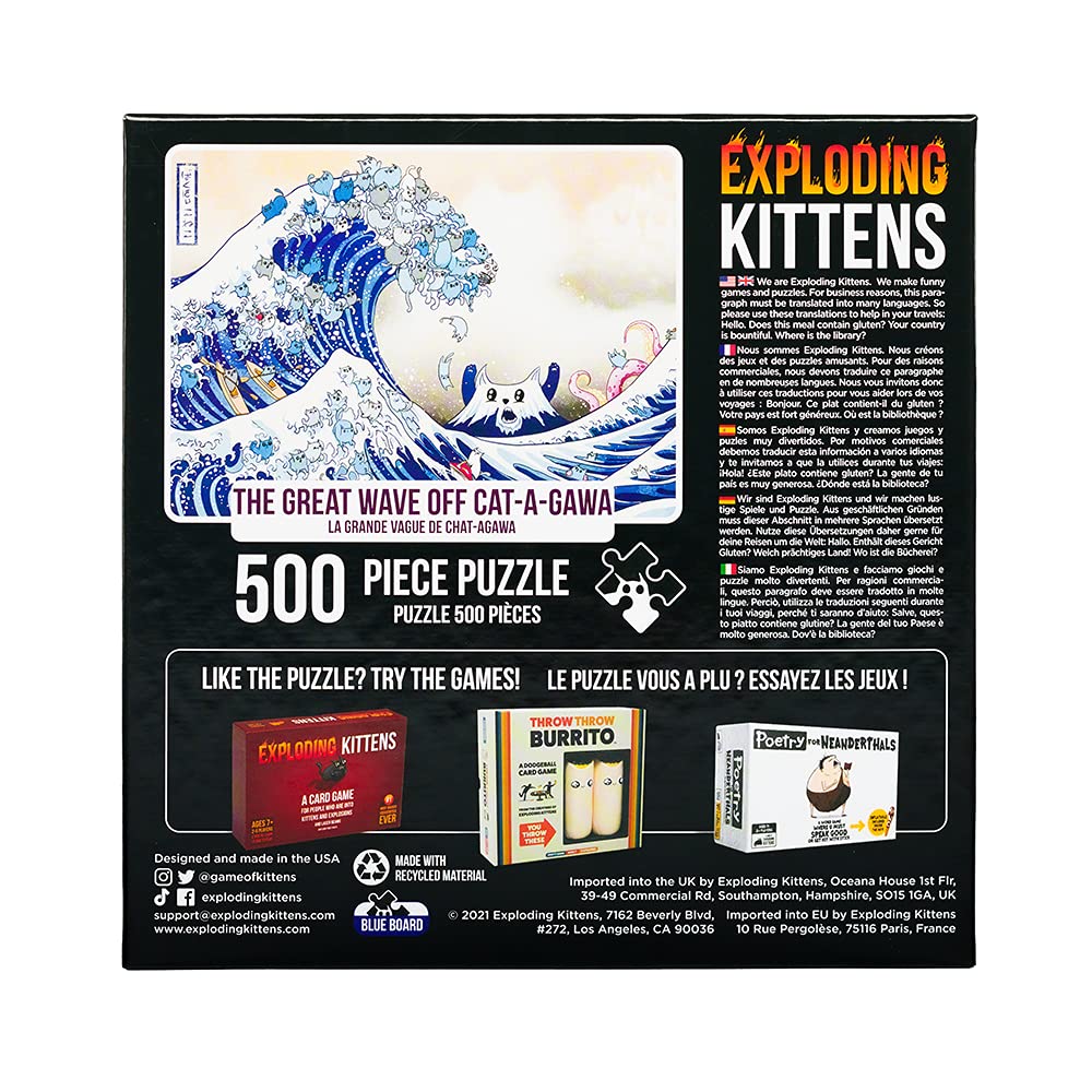 Exploding Kittens Jigsaw Puzzle Bundle with Slothness of Memory
