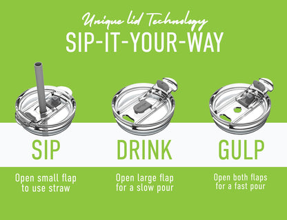 Reduce 40 oz Stainless Steel Tumbler with Handle and Straw
