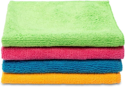 Vileda Microfibre Pack of 4 Dish Cloths for All Cleaning Needs