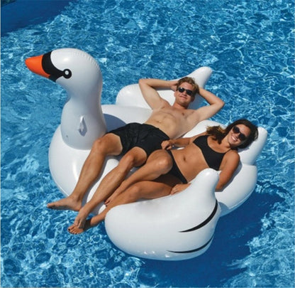 Lianshi Giant Inflatable White Swan Pool Float