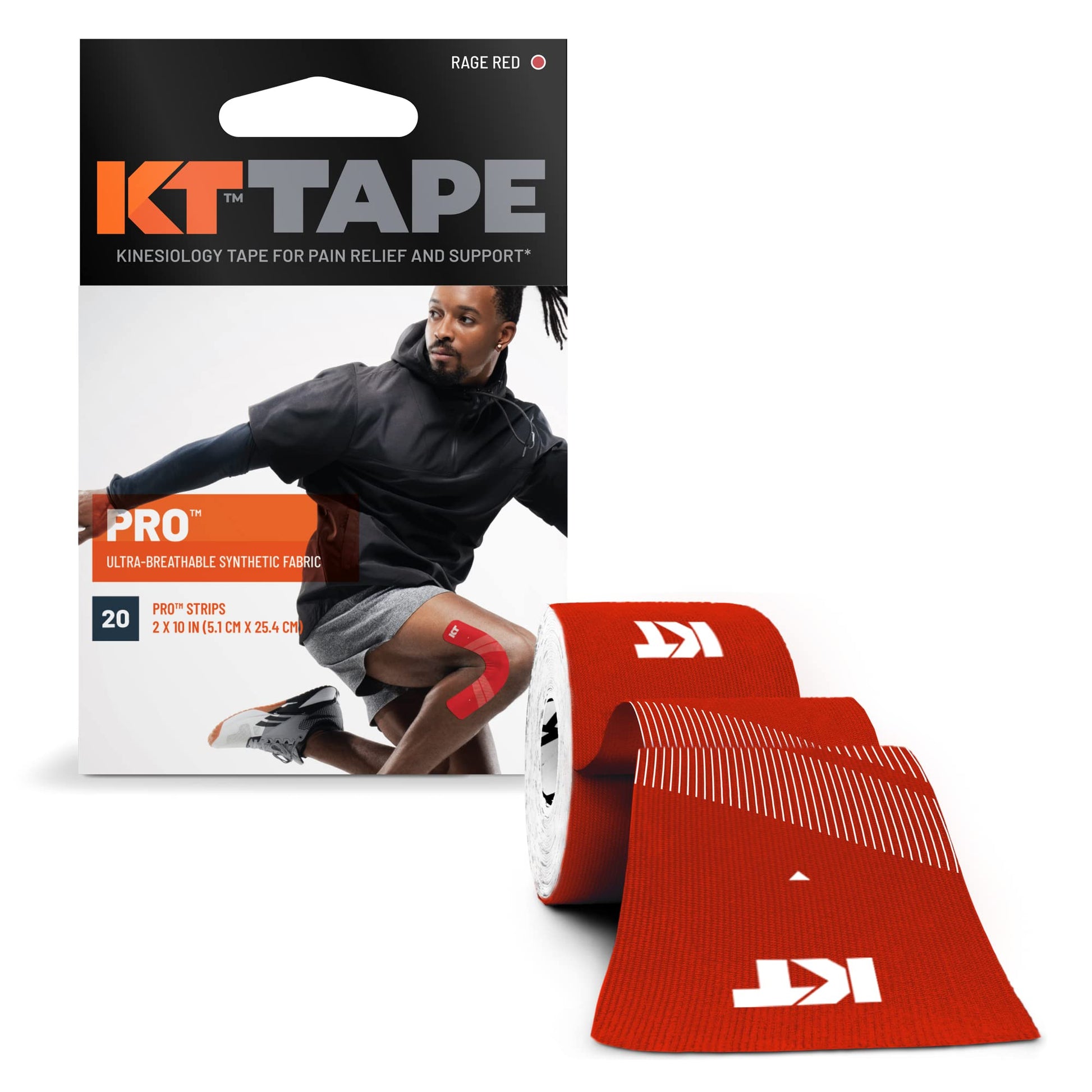 KT Tape Pro Synthetic Kinesiology Therapeutic Sports Tape in Rage Red