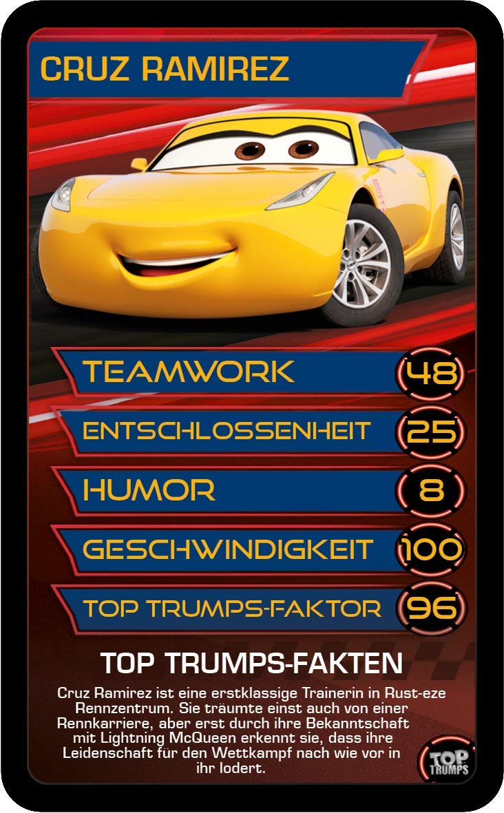 Winning Moves Disney Cars 3 Top Trumps Card Game