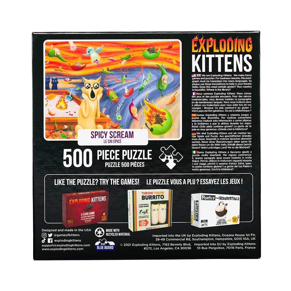Exploding Kittens Jigsaw Puzzle Bundle with Slothness of Memory