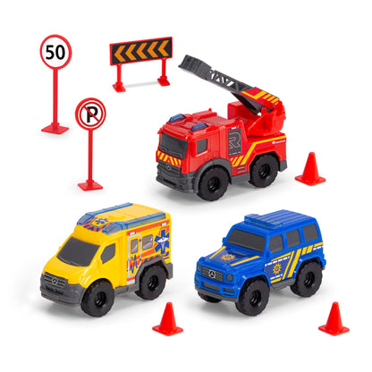 Dickie Toys SOS Mini Rescue Station with 3 Mercedes-Benz Vehicles