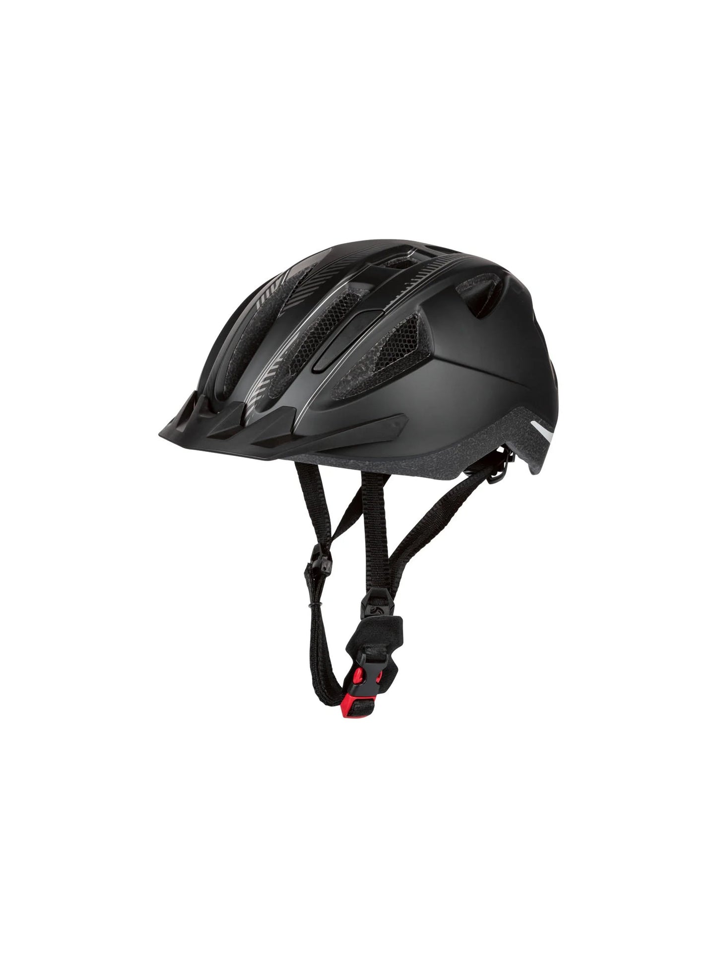 Crivit bicycle helmet with reflective details, removable visor, and insect protection