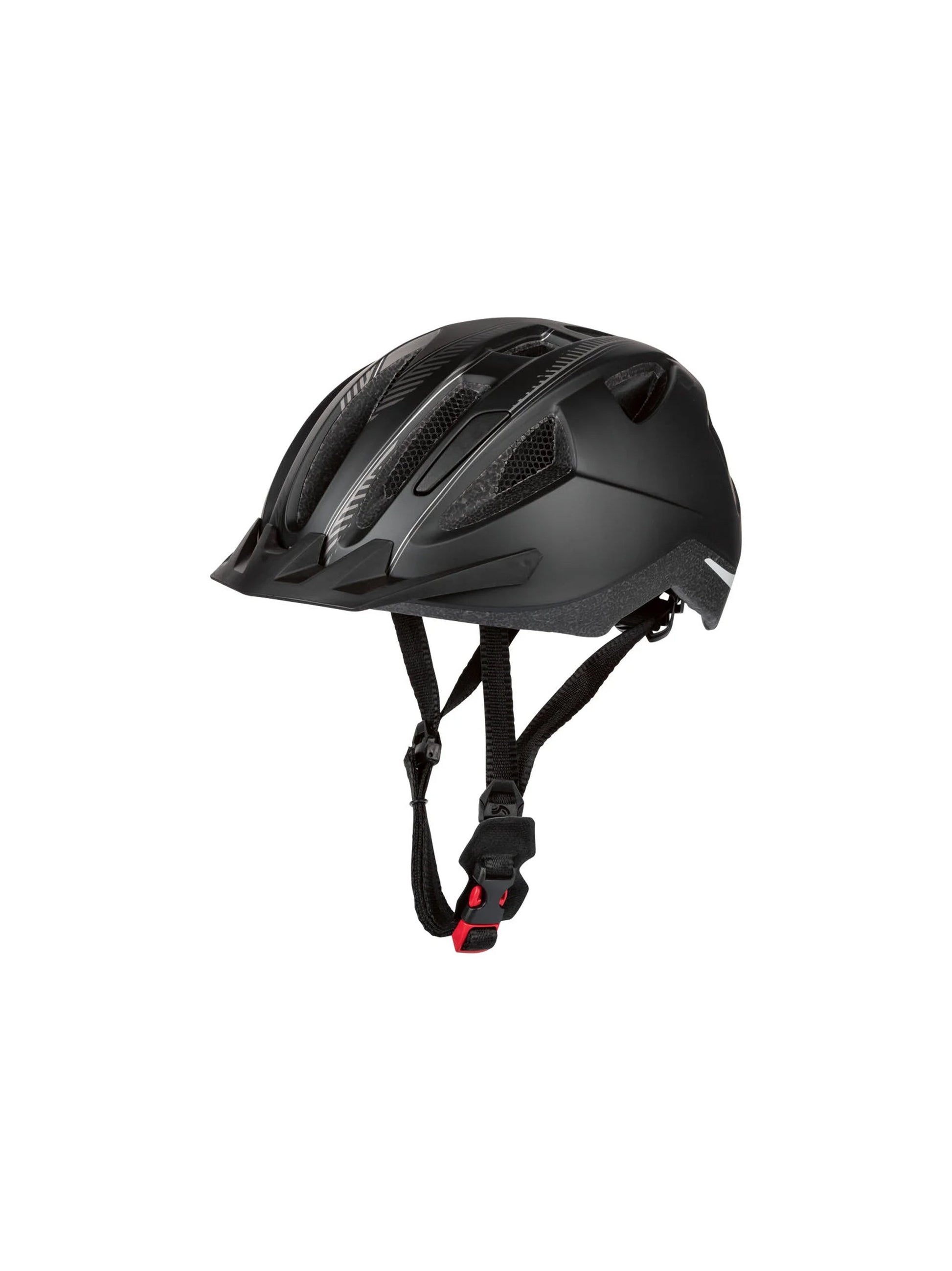 Crivit bicycle helmet with reflective details, removable visor, and insect protection