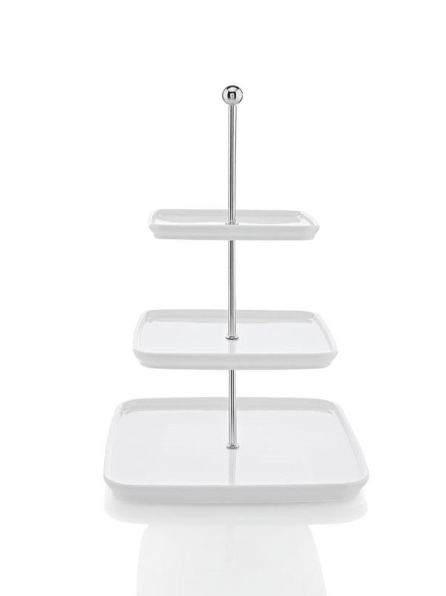 Ernesto porcelain tiered cake stand with square shape and three tiers