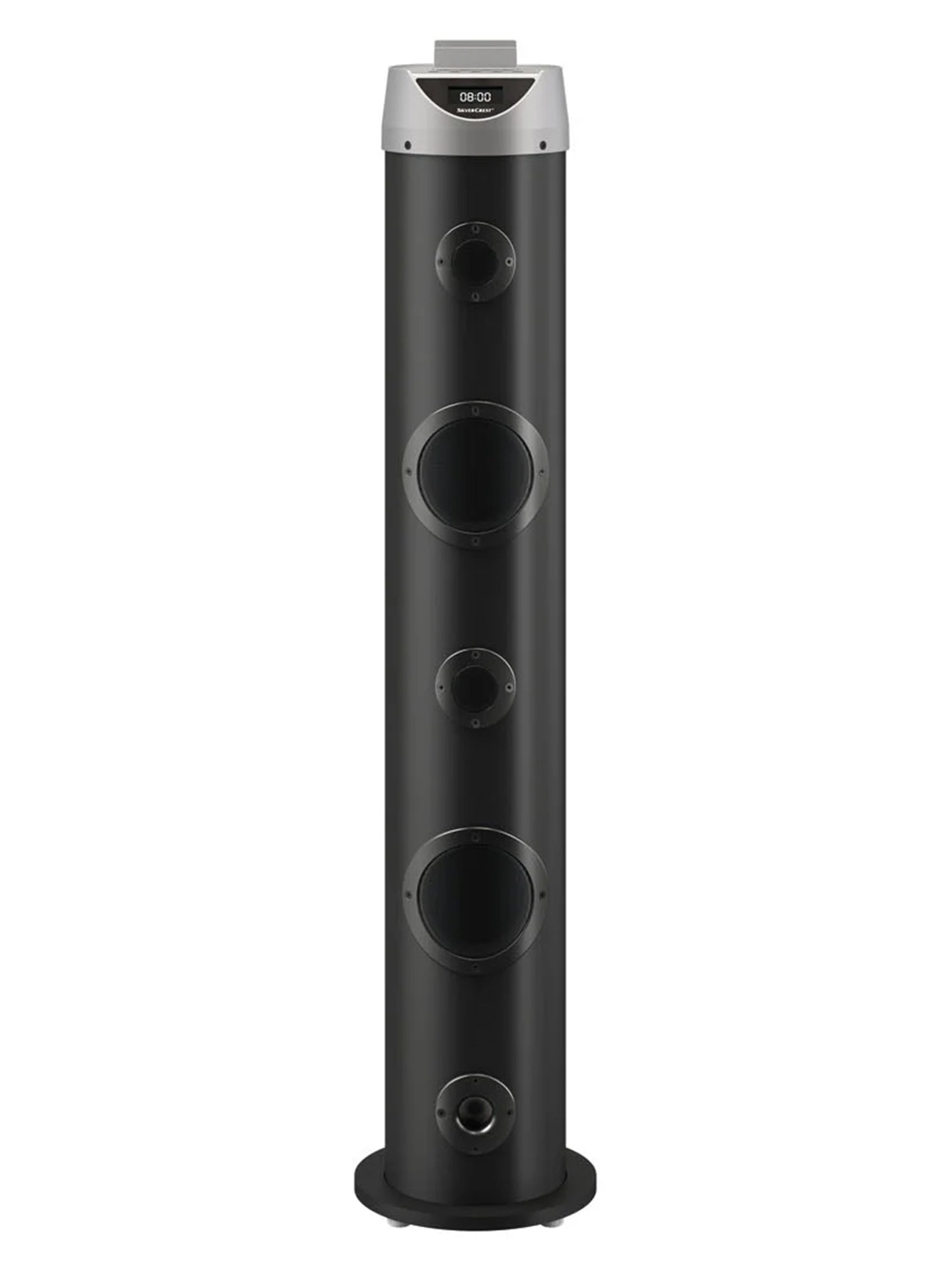 Silver Crest Bluetooth Soundtower with powerful sound and wireless streaming capabilities
