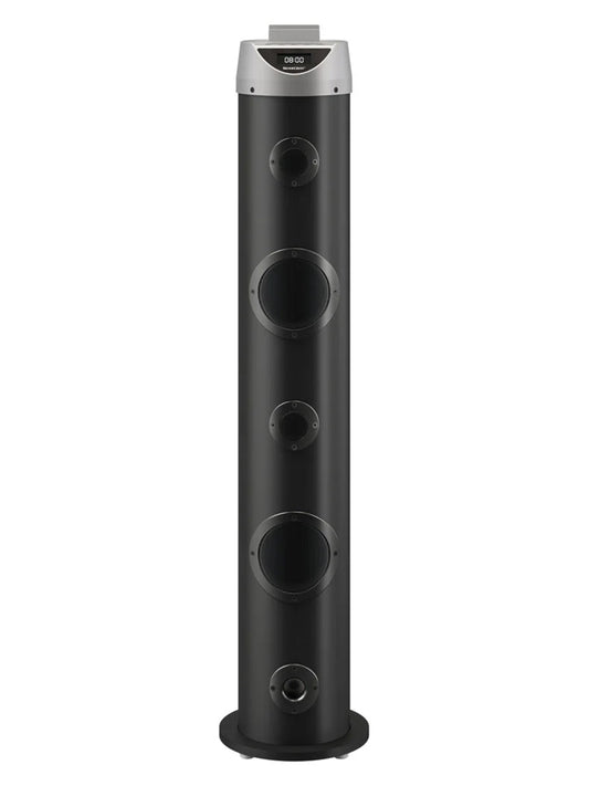 Silver Crest Bluetooth Soundtower with powerful sound and wireless streaming capabilities