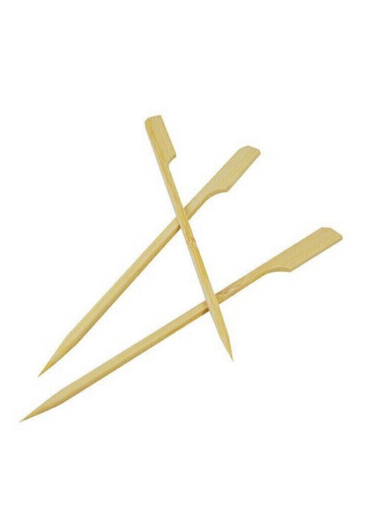 Grill Meister's 90-piece bamboo BBQ skewers, 18cm long, perfect for grilling and roasting