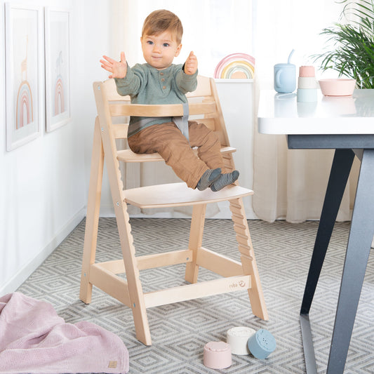 Roba Sit Up III Adjustable High Chair, Natural/White