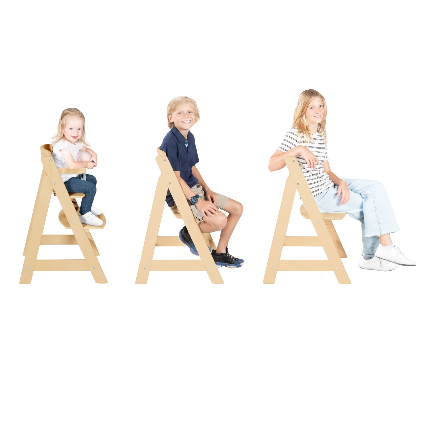 Roba Sit Up III Adjustable High Chair, Natural/White