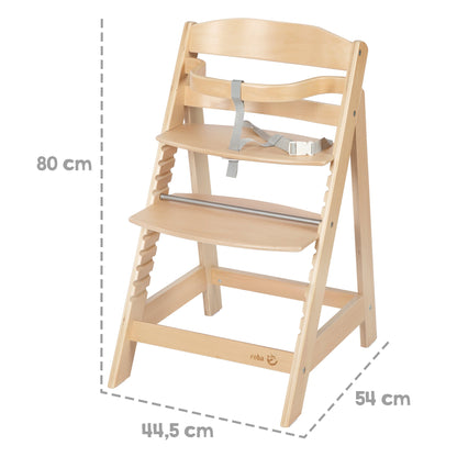 Roba Sit Up III Adjustable High Chair, Natural/White