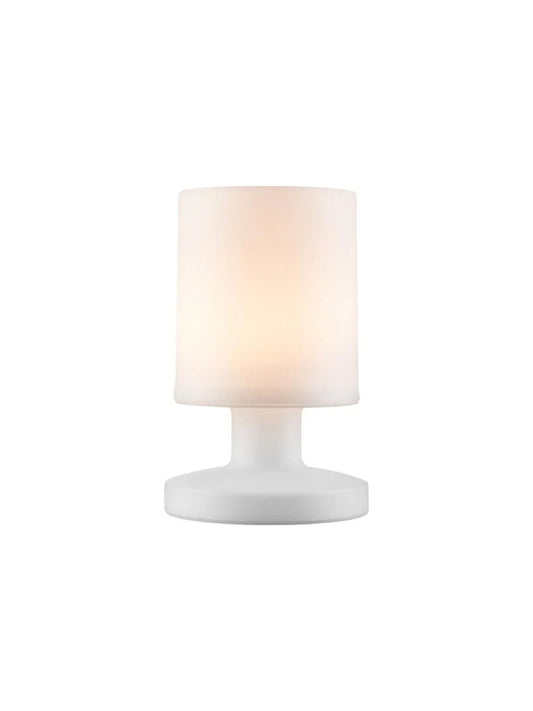 Battery-Powered LED Table Lamp with cylindrical shape and warm white light