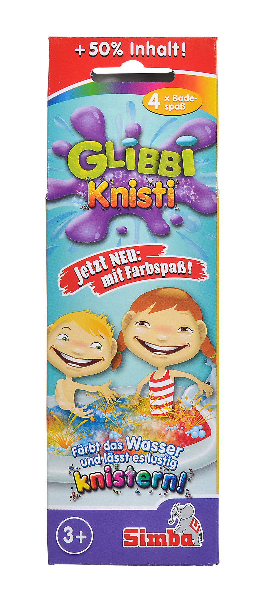 Simba Glibbi Knisti 4-Pack Bath Toys with Bath Powder