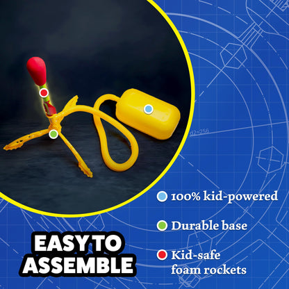 Stomp Rocket Ultra LED Rocket Launcher with 4 Foam Tipped Rockets