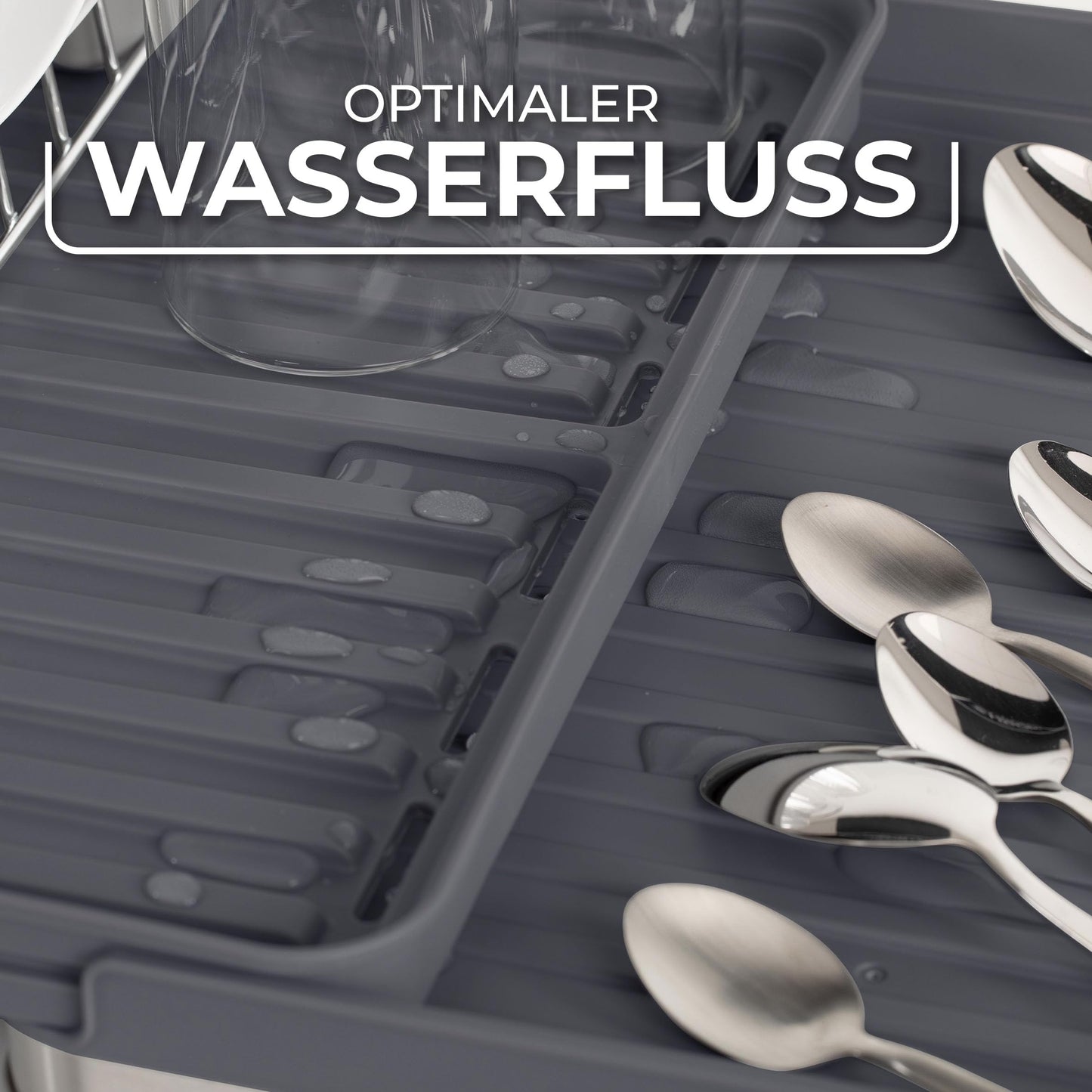 Vileda Space-saving Dish Drainer with Extendable Rack