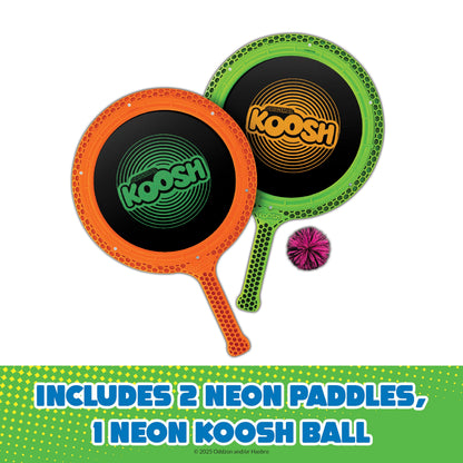 Koosh Neon Paddle Playset - Outdoor Beach Toys for Kids and Adults