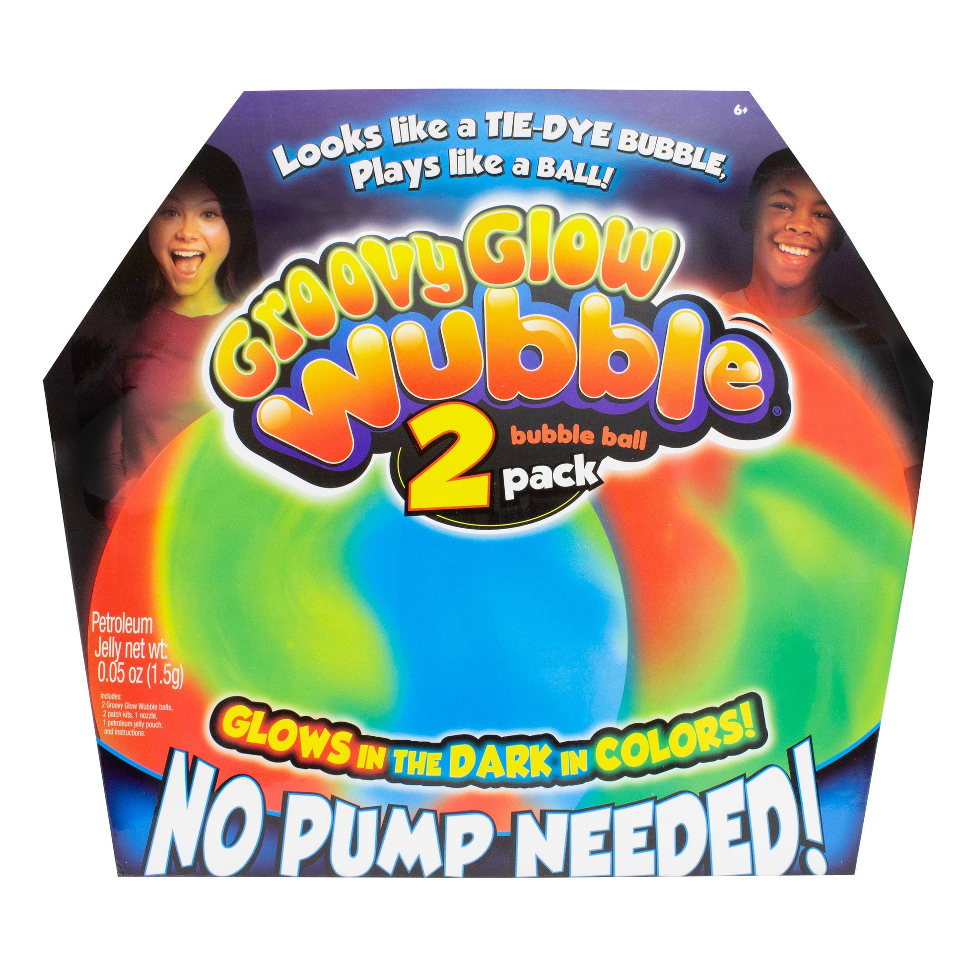 Groovy Wubble 2-Pack includes one green and one pink Super Wubble balls