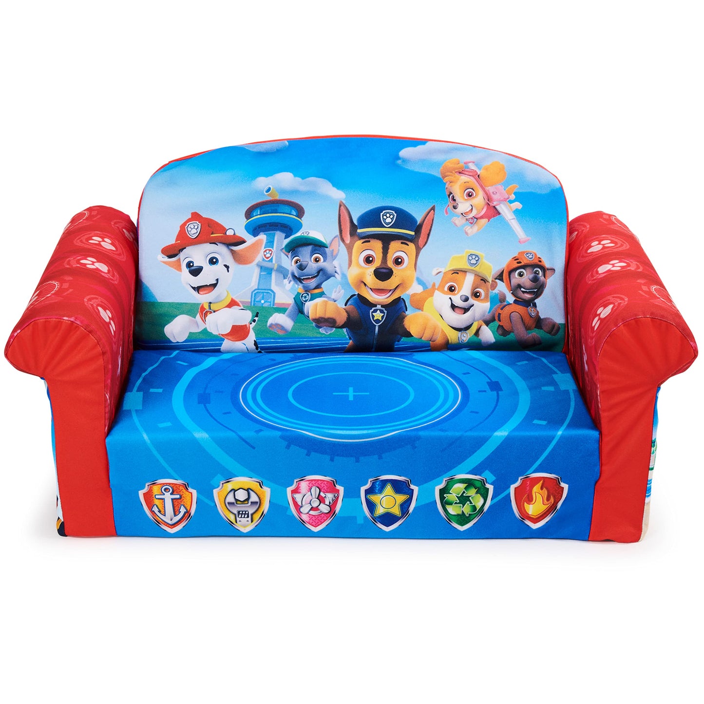 Paw Patrol Marshmallow Children's Sofa with Bed Function featuring favorite characters