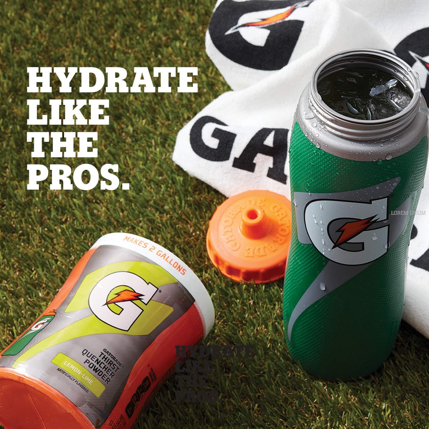 Gatorade 32oz Gator-skin Bottle, Green
