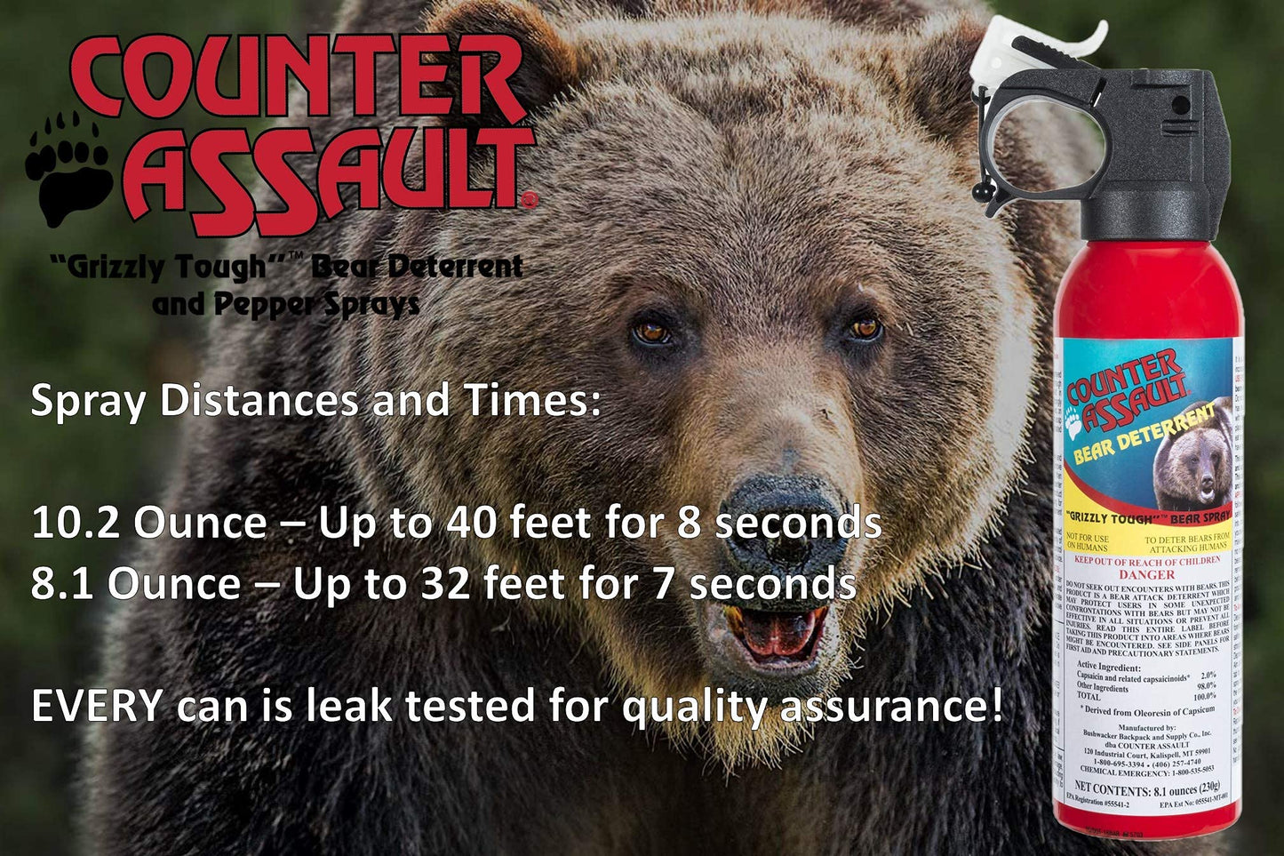 Counter Assault 8.1oz Counterattack Bear Deterrent with Holster