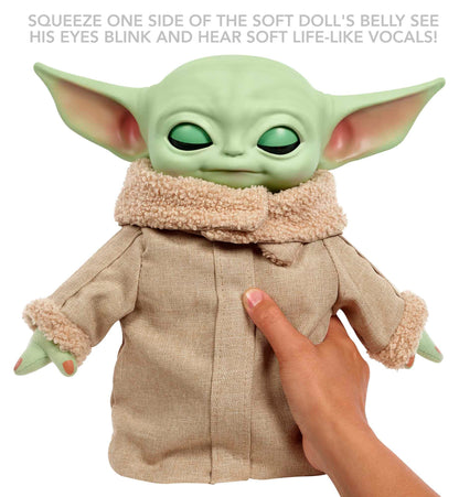 Mattel Star Wars Grogu Squeeze and Blink Plush