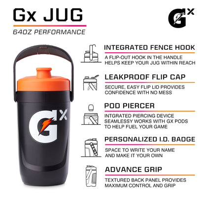 Gatorade Gx 1.8L Black Vacuum Flask