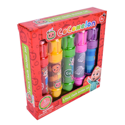 CoComelon Jumbo Chalk Holders - 5 Chalks with Character Holders