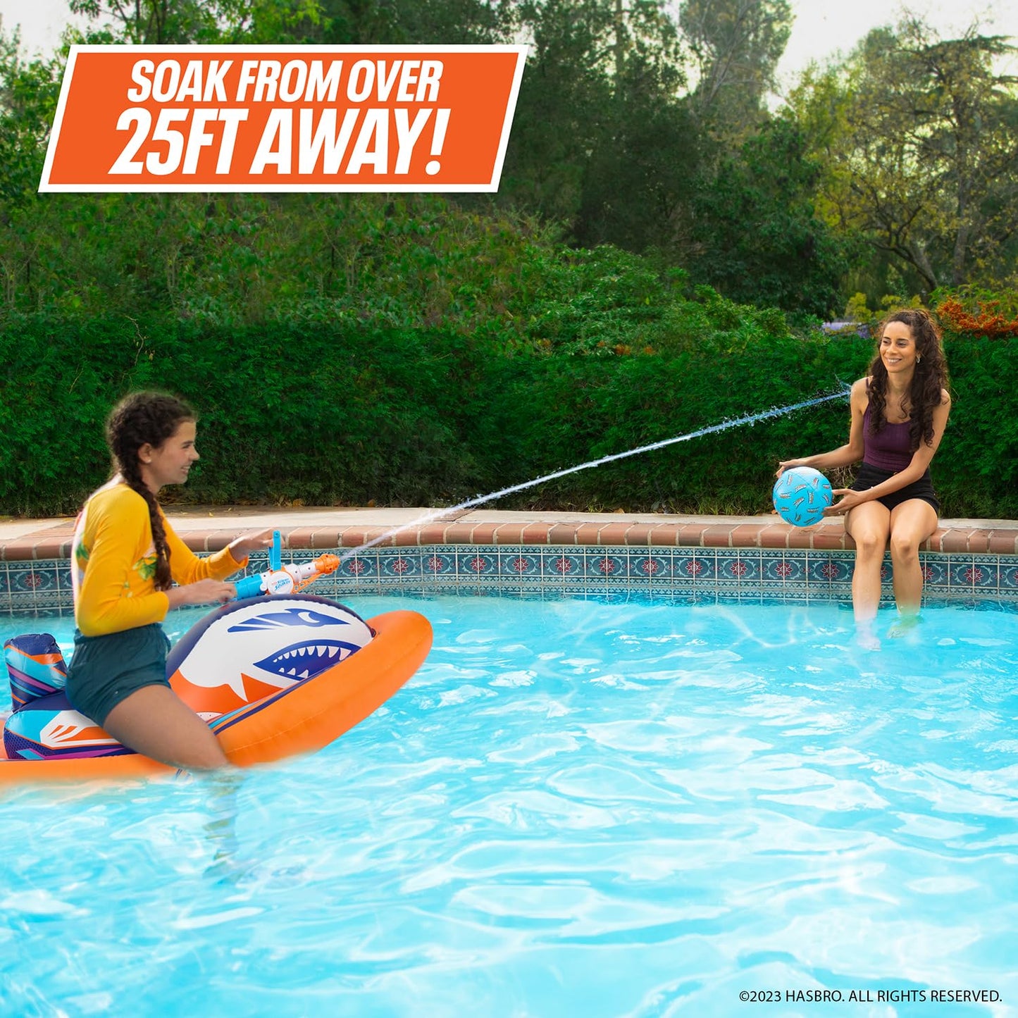 Nerf Super Soaker Stormforce Ride-On Racer Inflatable Pool Float