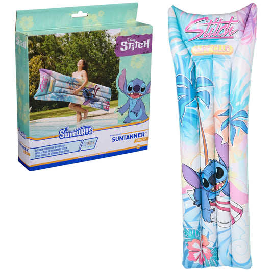 SwimWays Stitch Suntanner pool float with head and foot rests