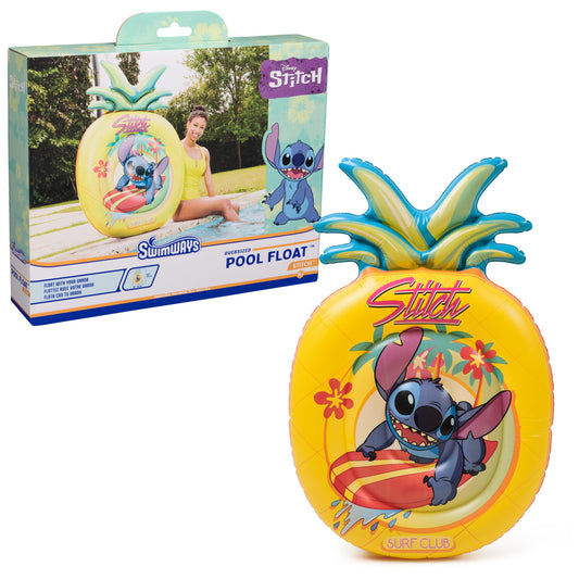 Swimways Stitch Oversized Pool Float, pineapple-shaped, with Lilo & Stitch theme
