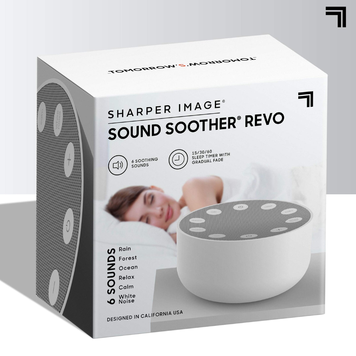Sharper Image White Noise Sound Machine for Sleep and Relaxation