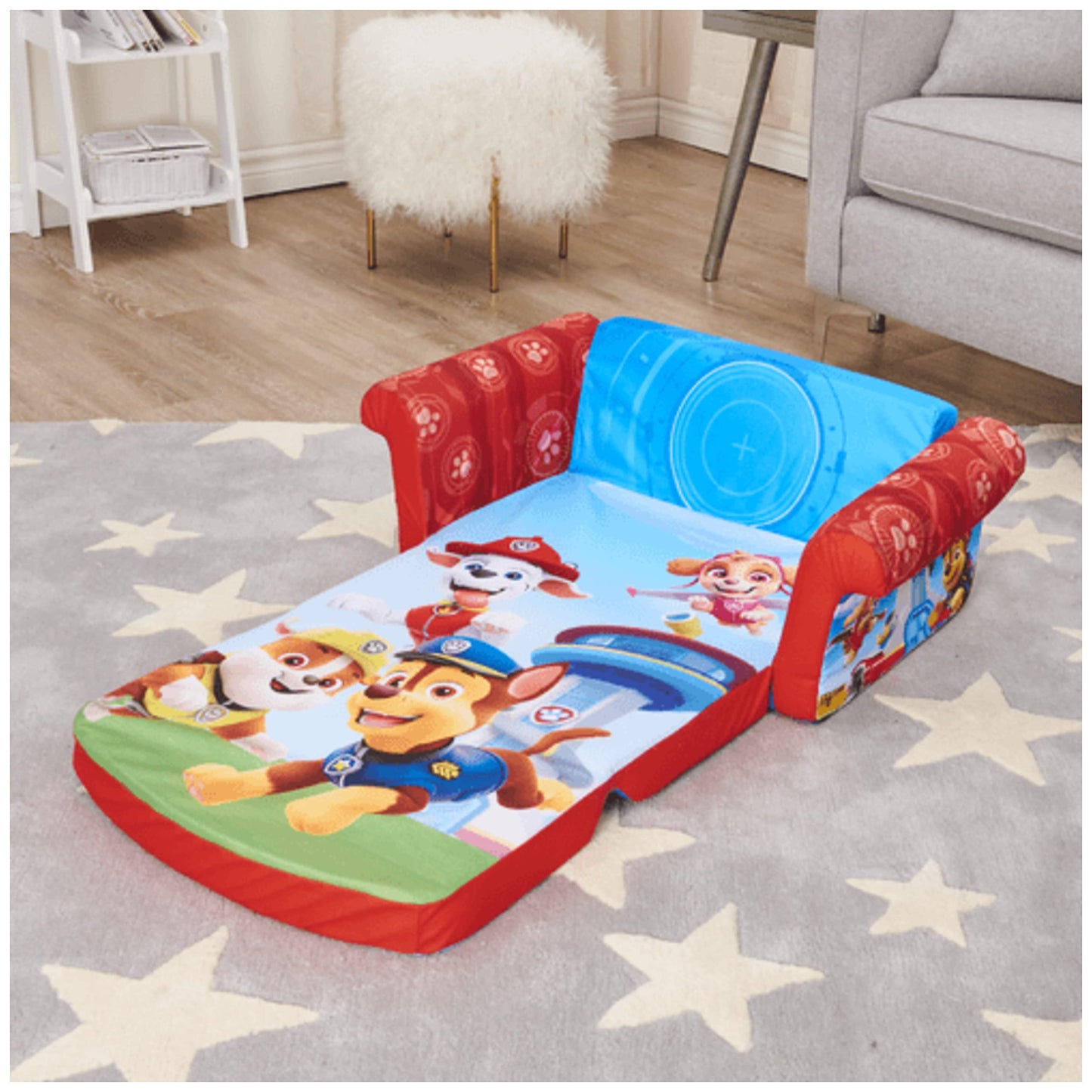 Paw Patrol Marshmallow Children's Convertible Sofa with Bed Function