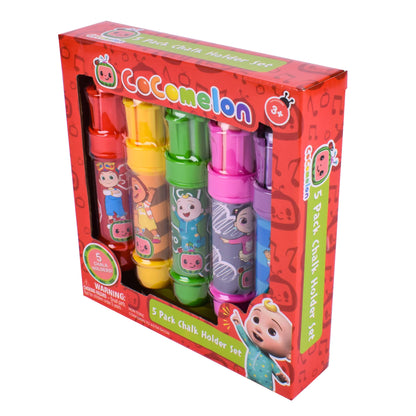 CoComelon Jumbo Chalk Holders - 5 Chalks with Character Holders