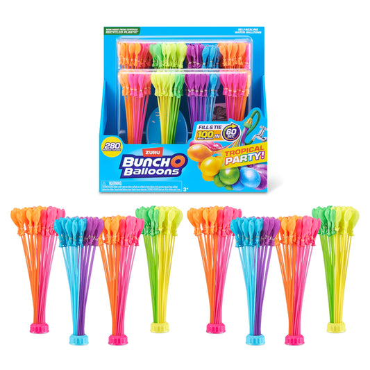 Bunch O Balloons Tropical Party 280 Self-Sealing Water Balloons for Summer Fun