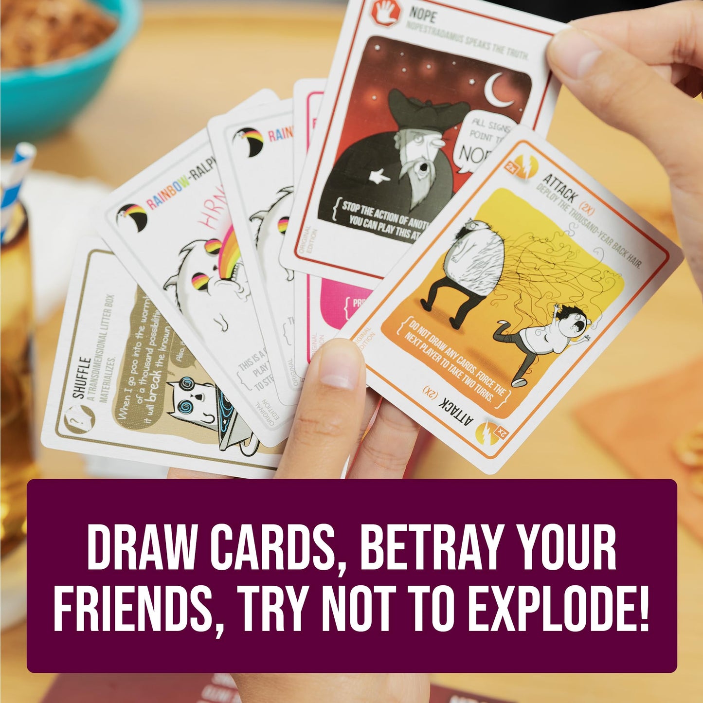 Exploding Kittens Party Box Card Game for Up to 10 Players